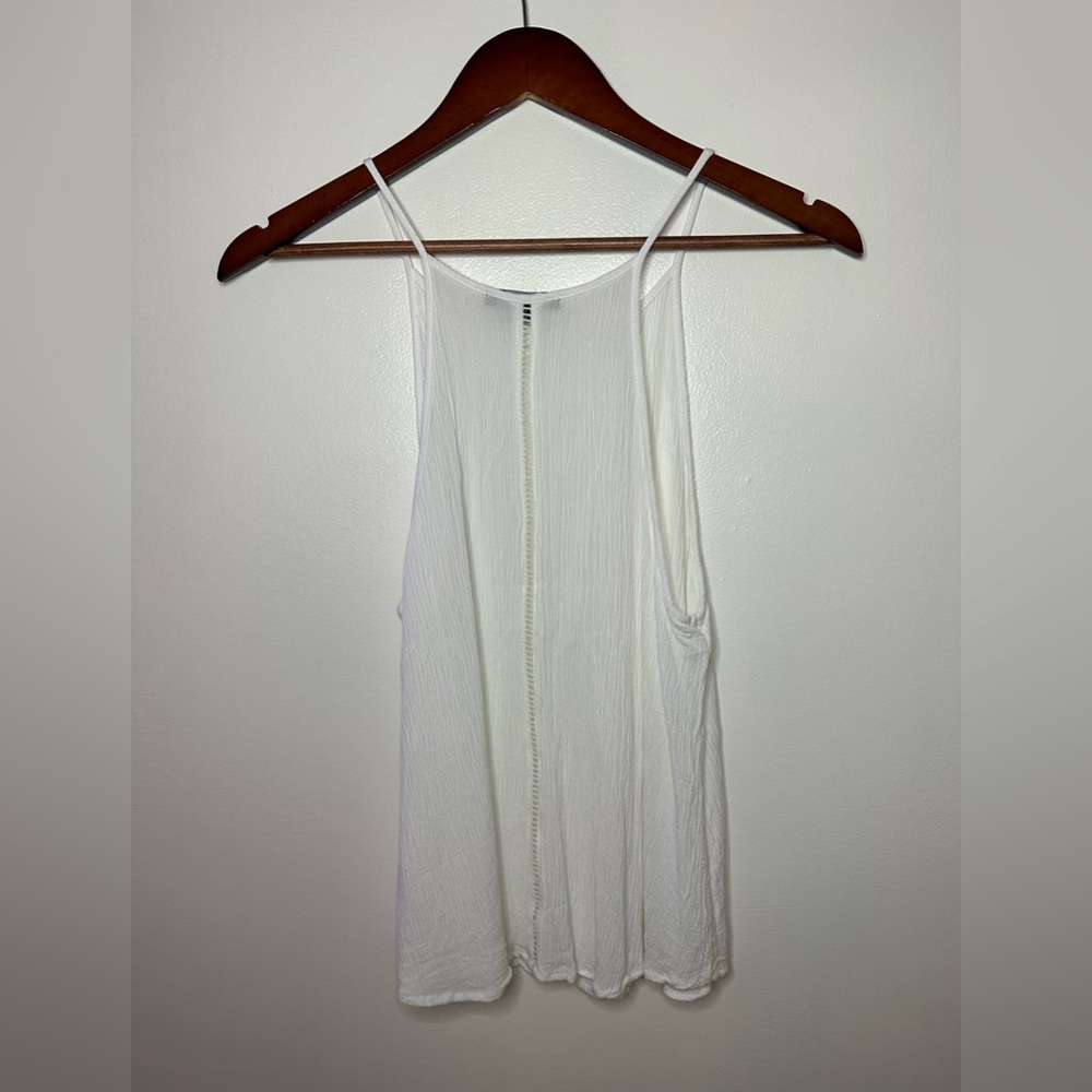 Ambiance White Ruffle Tank - Picture 2 of 4